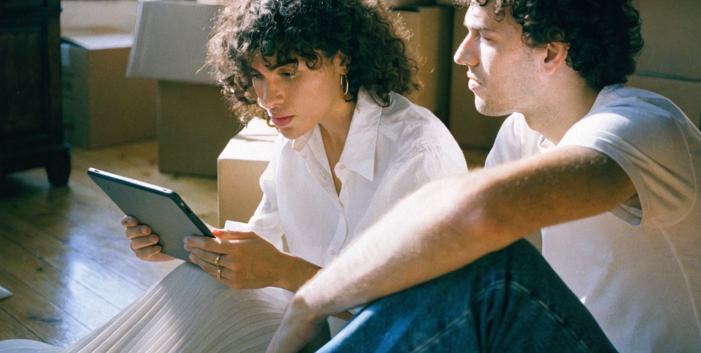 A local business owner reviewing customer conversations